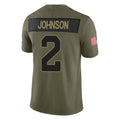 CAdoa A.Cardinals #2 Will Johnson Player Olive Salute To Service Limited Home Game Stitched Jerseys