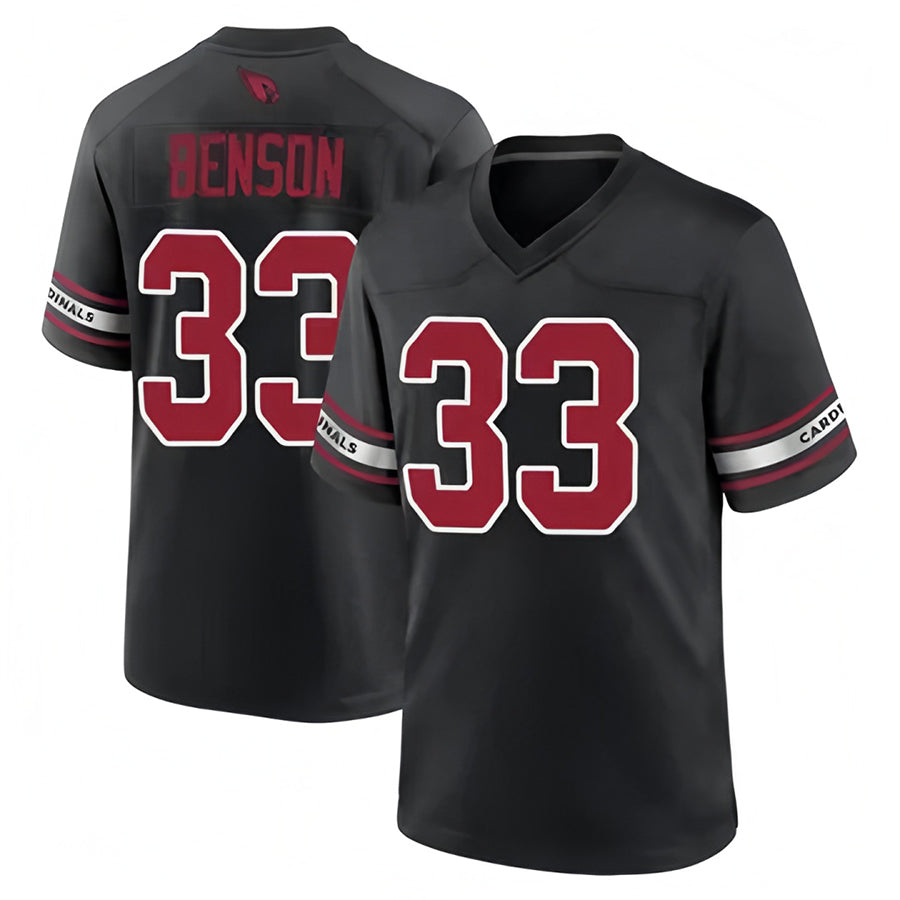 CAdoa A.Cardinals #33 Trey Benson Player Black Home Game Stitched Jerseys