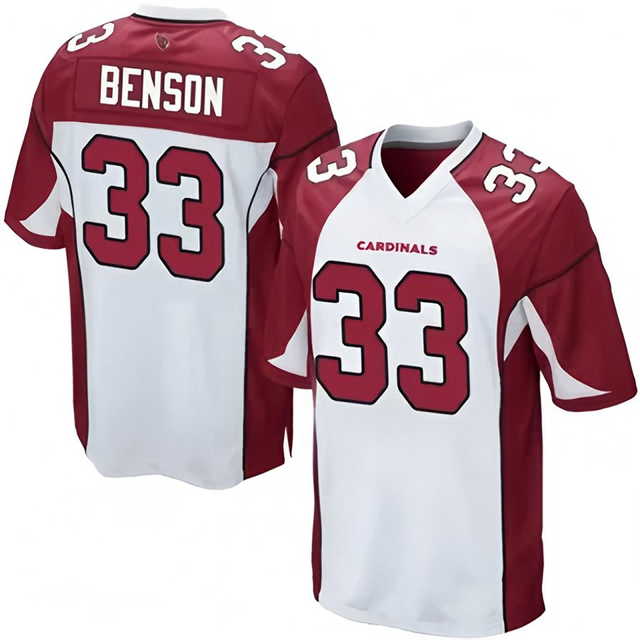 CAdoa A.Cardinals #33 Trey Benson Player White Home Game Stitched Jerseys