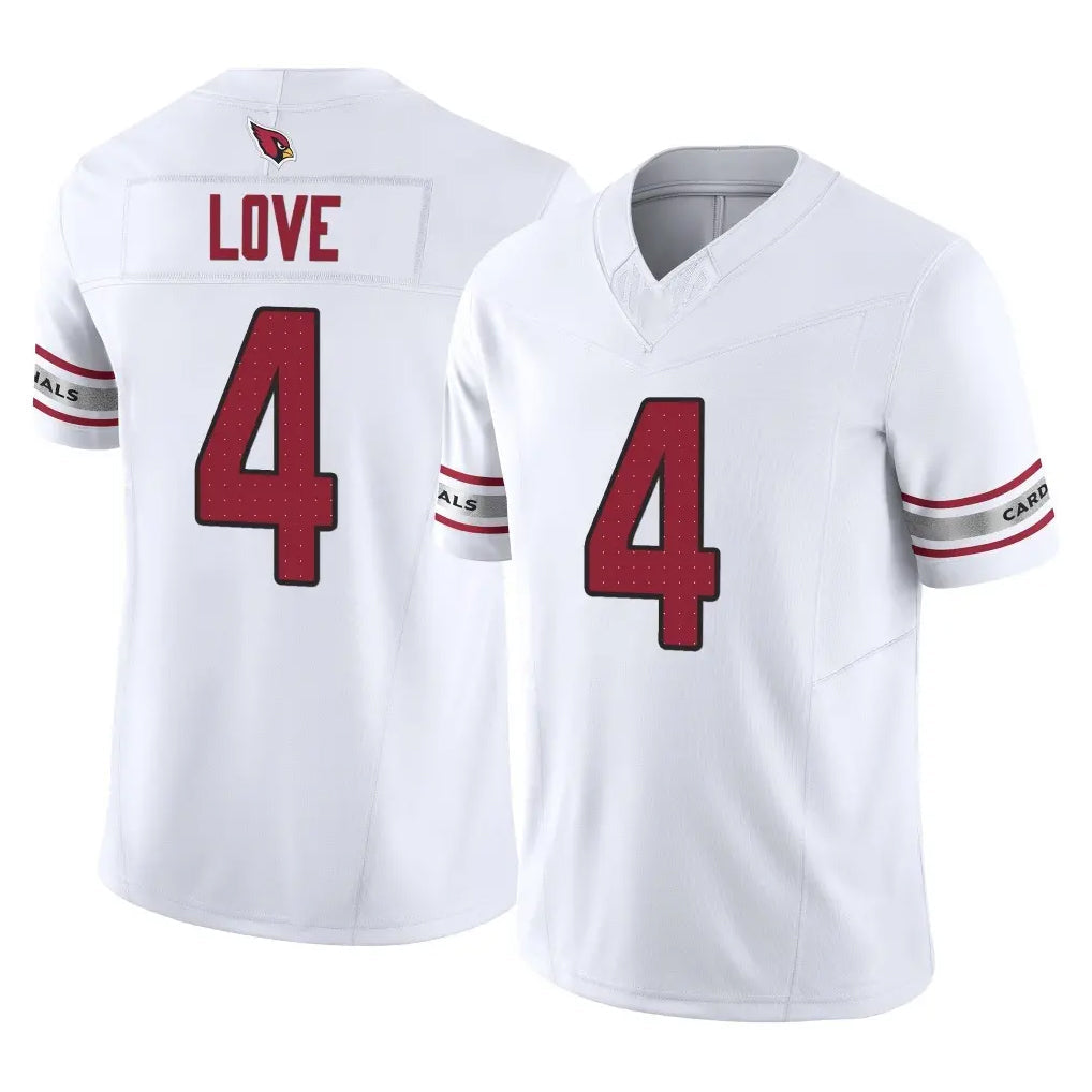 CAdoa A.Cardinals #4 Jeremiyah Love Player White Vapor F.U.S.E. Limited Home Game Stitched Jerseys