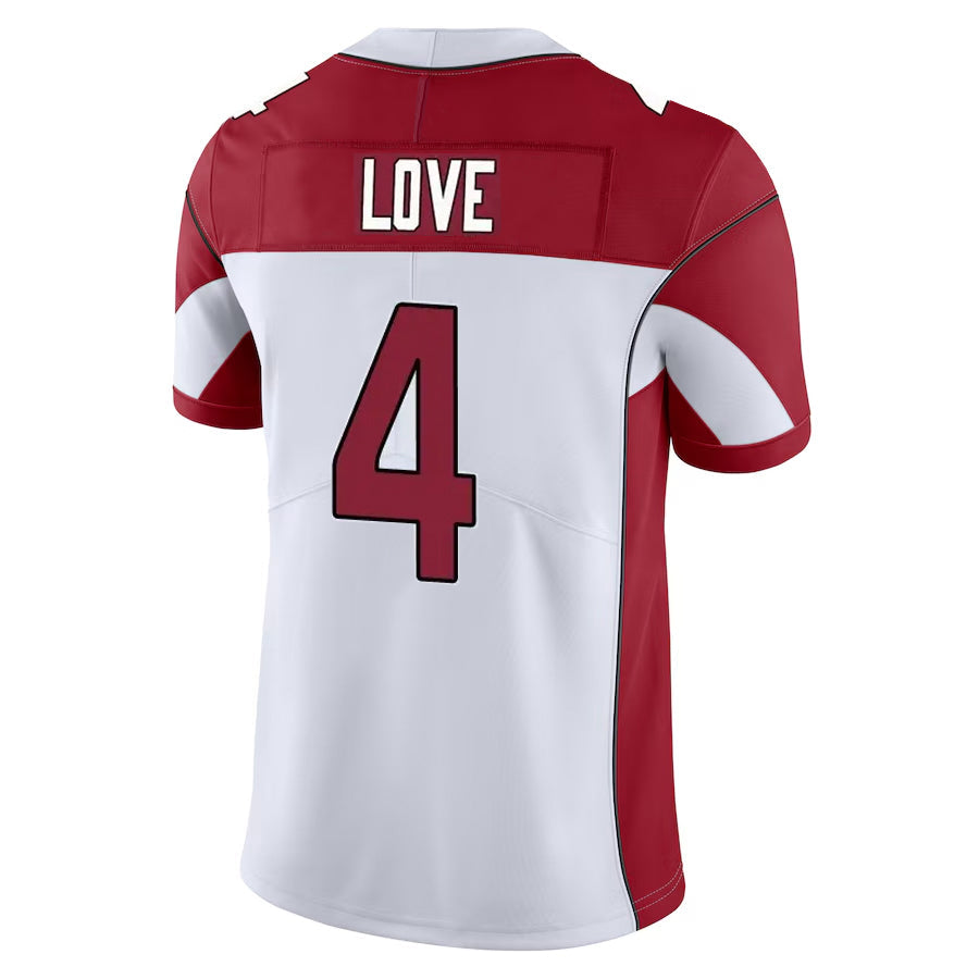 CAdoa A.Cardinals #4 Jeremiyah Love Player White Vapor Limited Home Game Stitched Jerseys