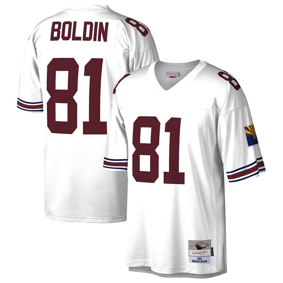 CAdoa A.Cardinals #81 Anquan Boldin Player Mitchell & Ness White Legacy Replica Stitched Jerseys