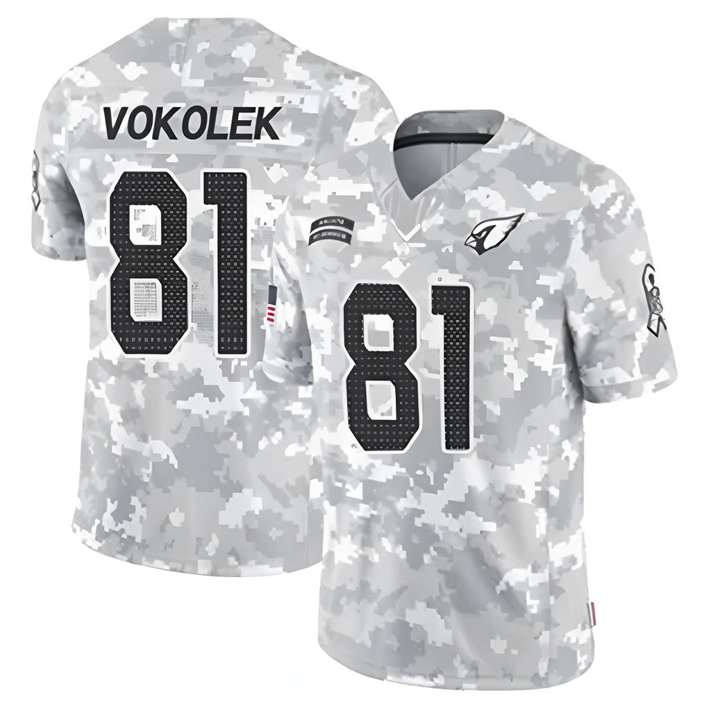 CAdoa A.Cardinals #81 Travis Vokolek Player Camo Salute to Service Limited Stitched Stitched Jerseys
