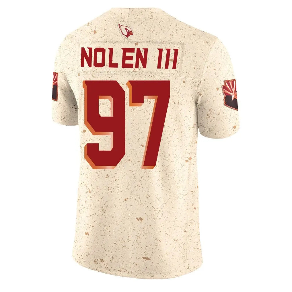 CAdoa A.Cardinals #97 Walter Nolen III Player Cream Rivalries Collection Vapor Limited Home Game Stitched Jerseys