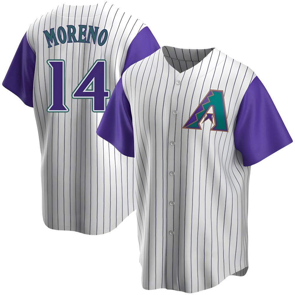 CAdoa A.Diamondbacks #14 Gabriel Moreno Player Purple Replica Alternate Cooperstown Collection Stitched Jerseys