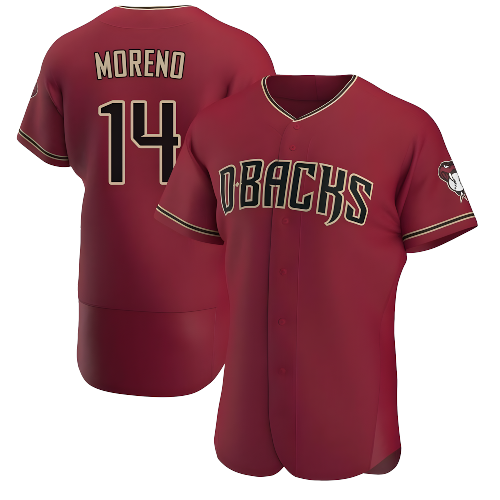 CAdoa A.Diamondbacks #14 Gabriel Moreno Player Red Authentic Crimson Alternate Stitched Jerseys