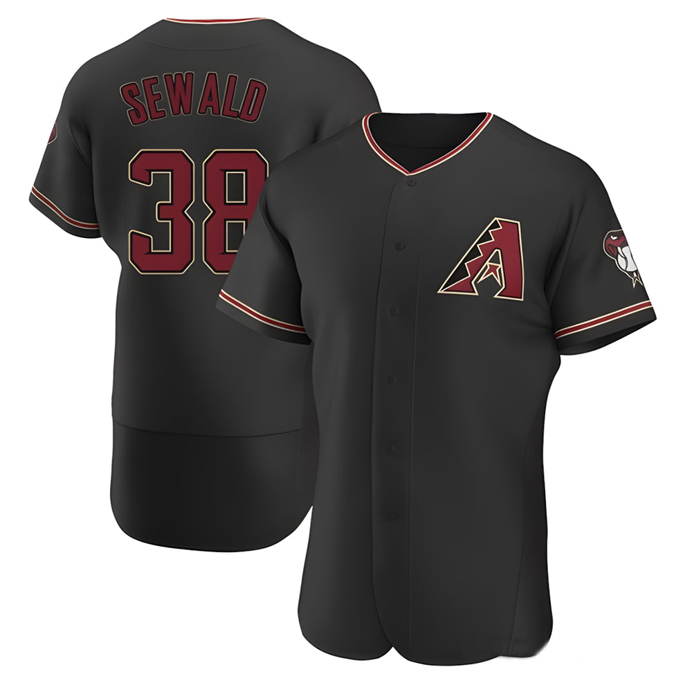 CAdoa A.Diamondbacks #38 Paul Sewald Player  Black Alternate Authentic Stitched Jersey
