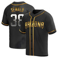 CAdoa A.Diamondbacks #38 Paul Sewald Player Black Golden Replica Alternate Stitched Jersey