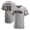 CAdoa A.Diamondbacks #38 Paul Sewald Player Gray Authentic Road Stitched Jersey