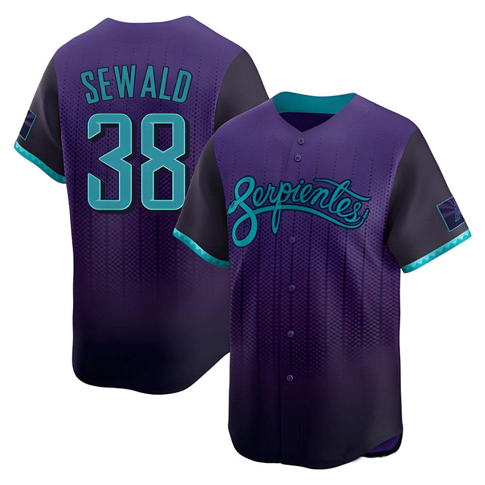 CAdoa A.Diamondbacks #38 Paul Sewald Player Purple Limited 2025 City Connect Stitched Jersey