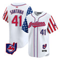 CAdoa A.Diamondbacks #41 Carlos Santana Player White Independence Day Vapor Premier Limited Stitched Jersey
