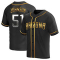 CAdoa A.Diamondbacks #51 Randy Johnson Player Black Golden Replica Alternate Stitched Jerseys