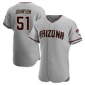 CAdoa A.Diamondbacks #51 Randy Johnson Player Gray Authentic Road Stitched Jerseys