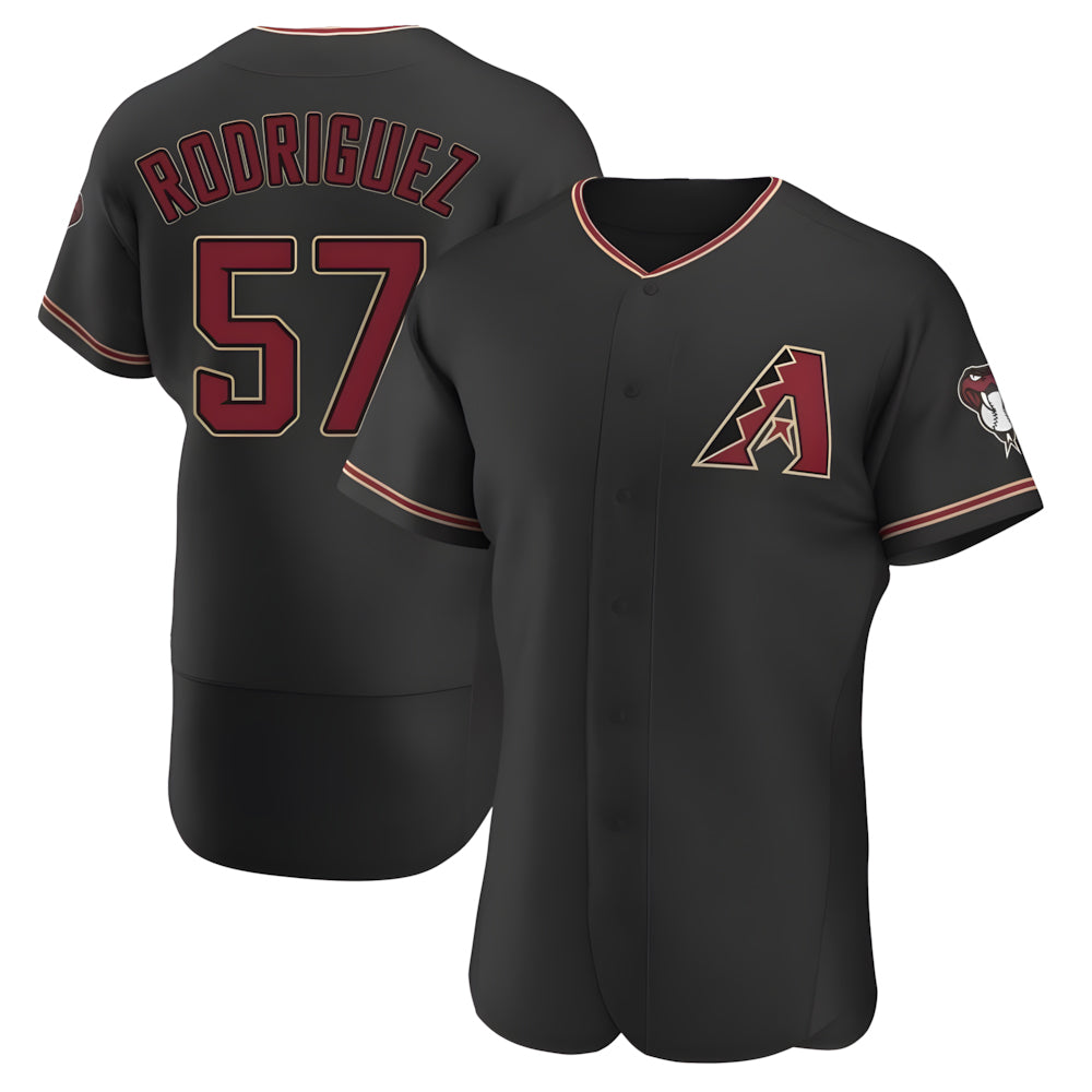 CAdoa A.Diamondbacks #57 Eduardo Rodriguez Player Black Alternate Stitched Jersey