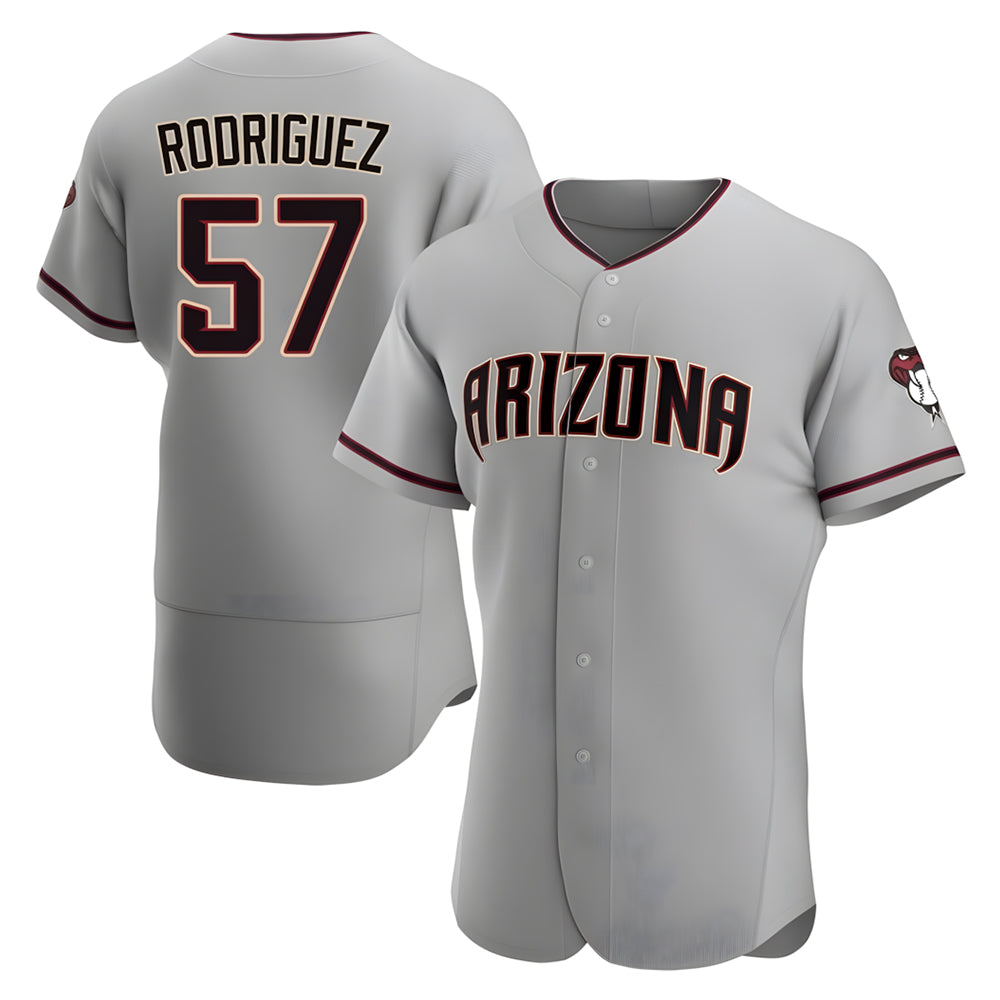CAdoa A.Diamondbacks #57 Eduardo Rodriguez Player Gray Road Stitched Jersey