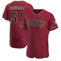 CAdoa A.Diamondbacks #57 Eduardo Rodriguez Player Red Authentic Crimson Stitched Jersey