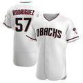 CAdoa A.Diamondbacks #57 Eduardo Rodriguez Player White Crimson Home Stitched Jersey