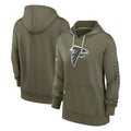 CAdoa A.Falcons Olive 2025 Salute to Service Pullover Hoodie Blank Player Stitched Jerseys