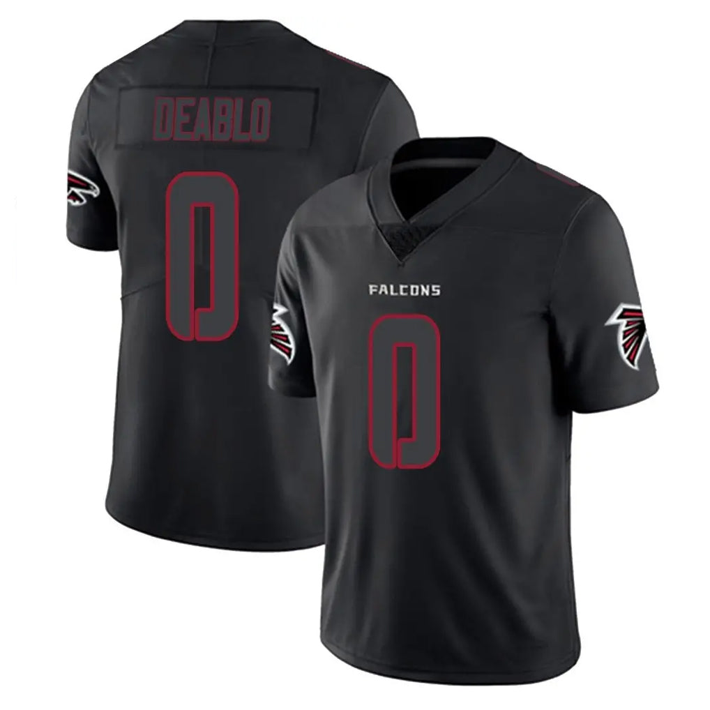 CAdoa A.Falcons #0 Divine Deablo Player Black Impact Limited Game Stitched Jerseys