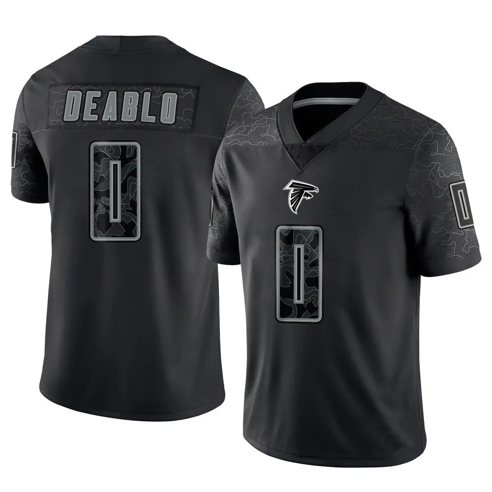 CAdoa A.Falcons #0 Divine Deablo Player Black RFLCTV Limited Game Stitched Jerseys