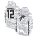 CAdoa A.Falcons #12 Avieon Terrell Player Arctic Camo Salute to Service Limited Hoodie Stitched Jerseys