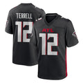 CAdoa A.Falcons #12 Avieon Terrell Player Black Home Game Stitched Jerseys
