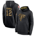 CAdoa A.Falcons #12 Avieon Terrell Player Black Salute to Service Limited Black Hoodie Stitched Jerseys