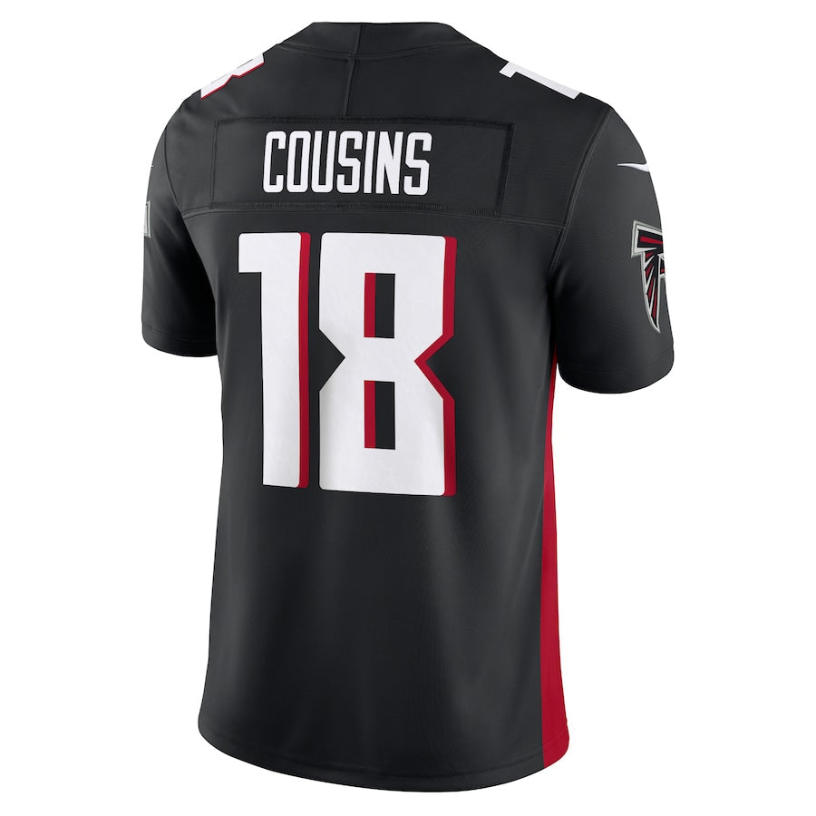 CAdoa A.Falcons #18 Kirk Cousins Player Black Vapor F.U.S.E. Limited Stitched Jerseys