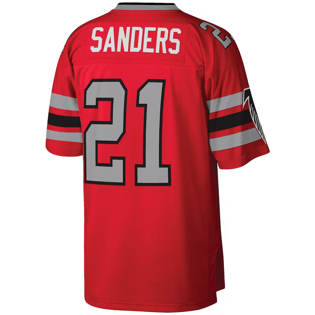 CAdoa A.Falcons #21 Deion Sanders Mitchell & Ness Red Legacy Replica Jersey