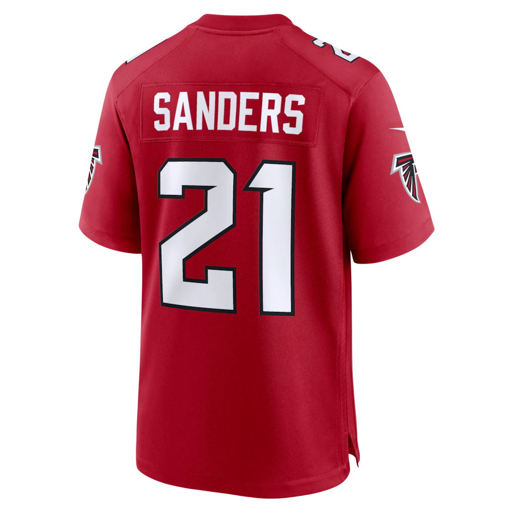 CAdoa A.Falcons #21 Deion Sanders Red Retired Player Game Stitched Jerseys