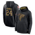 CAdoa A.Falcons #24 A.J. Terrell Jr. Player Black Salute to Service Limited Black Hoodie Stitched Jerseys