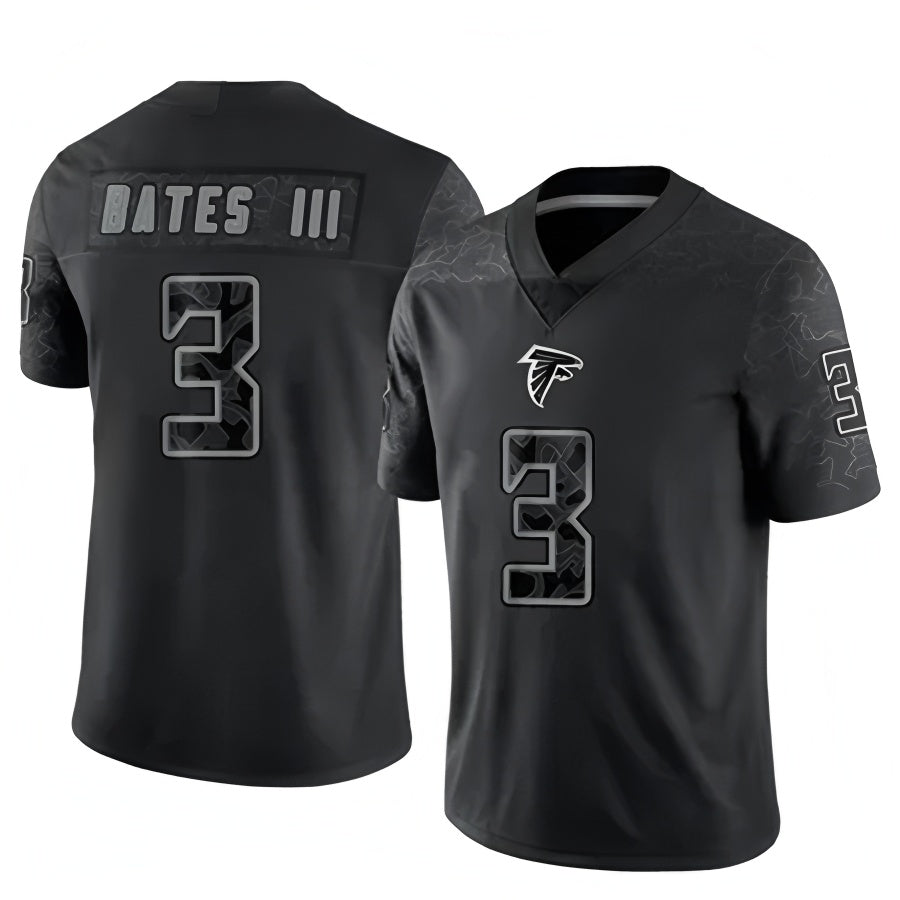 CAdoa A.Falcons #3 Jessie Bates III Player Black RFLCTV Limited Stitched Jerseys