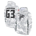 CAdoa A.Falcons #63 Chris Lindstrom Player Arctic Camo Salute to Service Limited Hoodie Stitched Jerseys
