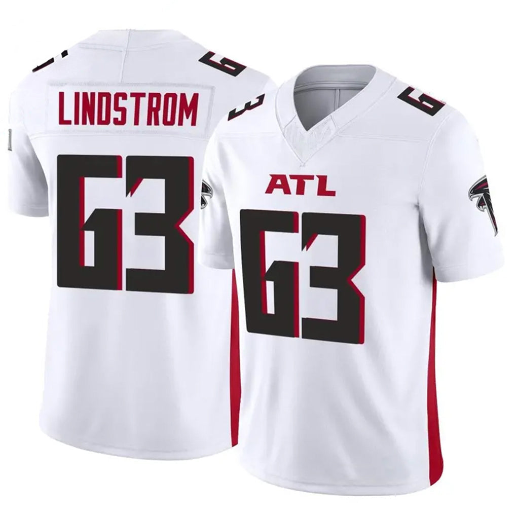 CAdoa A.Falcons #63 Chris Lindstrom Player White Vapor F.U.S.E. Limited Elite Stitched Jerseys