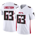 CAdoa A.Falcons #63 Chris Lindstrom Player White Vapor F.U.S.E. Limited Elite Stitched Jerseys