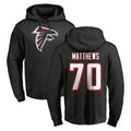 CAdoa A.Falcons #70 Jake Matthews Player Black Salute to Service Hoodies Stitched Jerseys