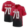 CAdoa A.Falcons #70 Jake Matthews Player Red Home Game Stitched Jerseys