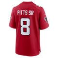 CAdoa A.Falcons #8 Kyle Pitts Sr. Red Game Stadium Jerseys