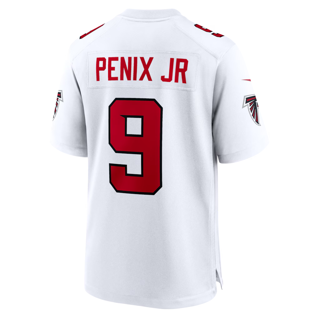 CAdoa A.Falcons #9 Michael Penix Jr. White Game Stitched Jerseys