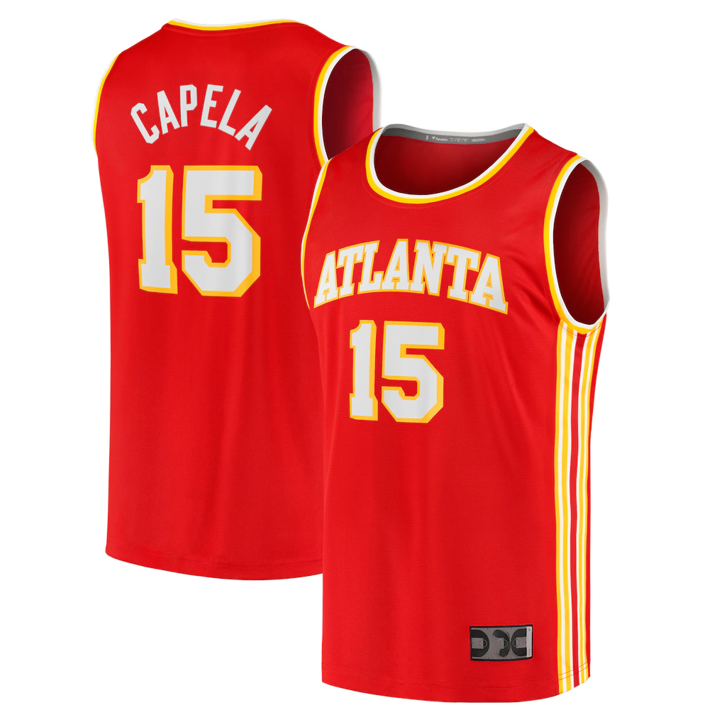 CAdoa A.Hawks #15 Clint Capela Red 2021-22 Fast Break Replica Jerseys - Icon Edition