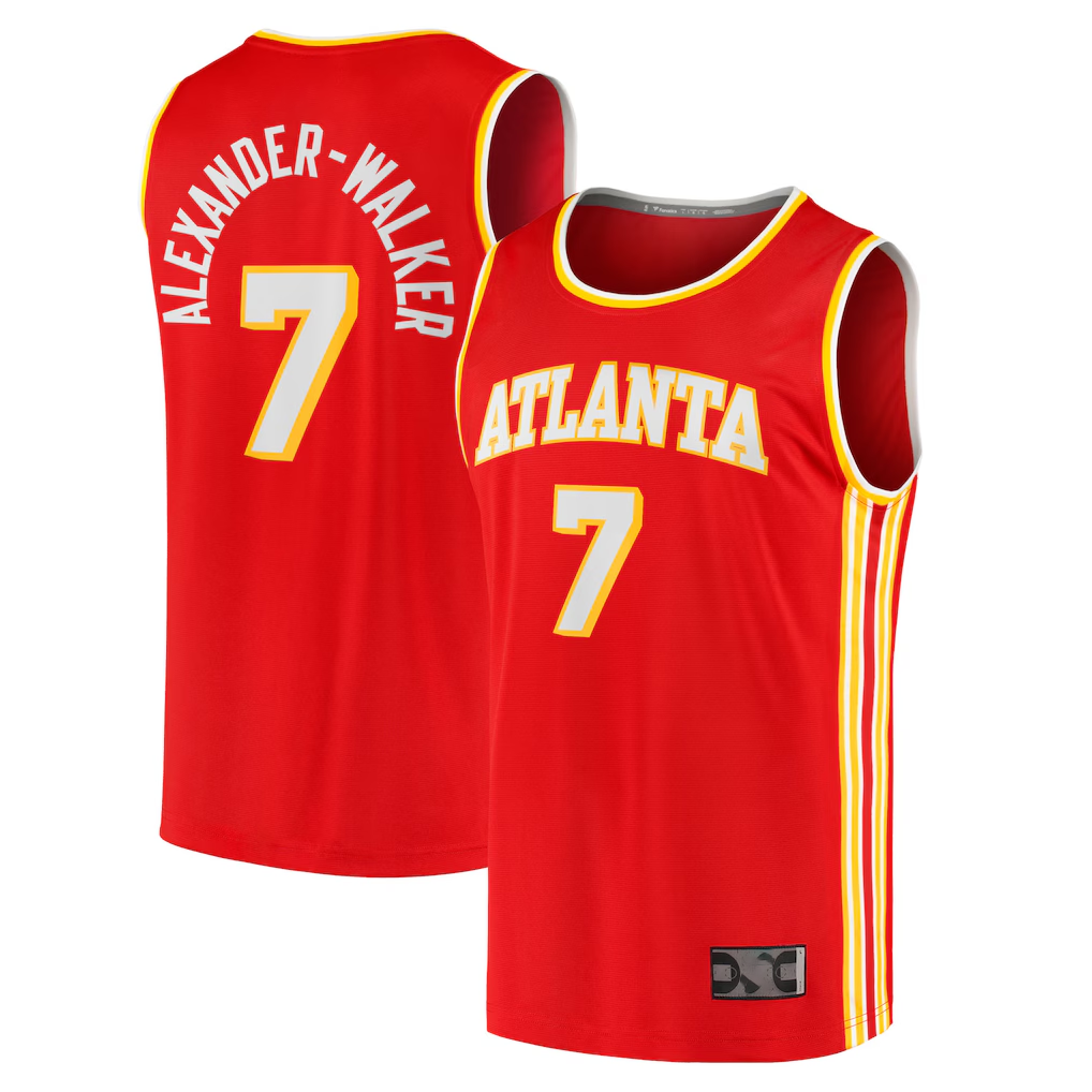 CAdoa A.Hawks #7 Nickeil Alexander-Walker Red Fast Break Replica Jerseys - Icon Edition