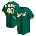 CAdoa Athletics #40 Luis Severino player Green Replica Kelly Alternate Stitched Jersey