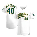CAdoa Athletics #40 Luis Severino player White Authentic Home Stitched Jersey