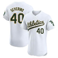 CAdoa Athletics #40 Luis Severino player White Elite Home Stitched Jersey