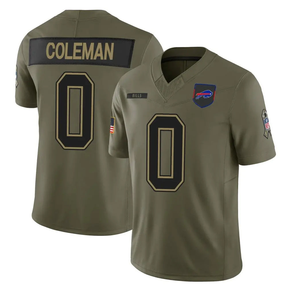 CAdoa B.Bills #0 Keon Coleman Player Olive Salute To Service Limited Game Stitched Jerseys