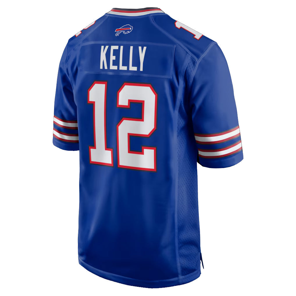 CAdoa B.Bills #12 Jim Kelly Player Royal Home Game Stitched Jerseys