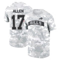 CAdoa B.Bills #17 Josh Allen Player Arctic Camo Salute to Service T-Shirt Hoodies Stitched Jerseys