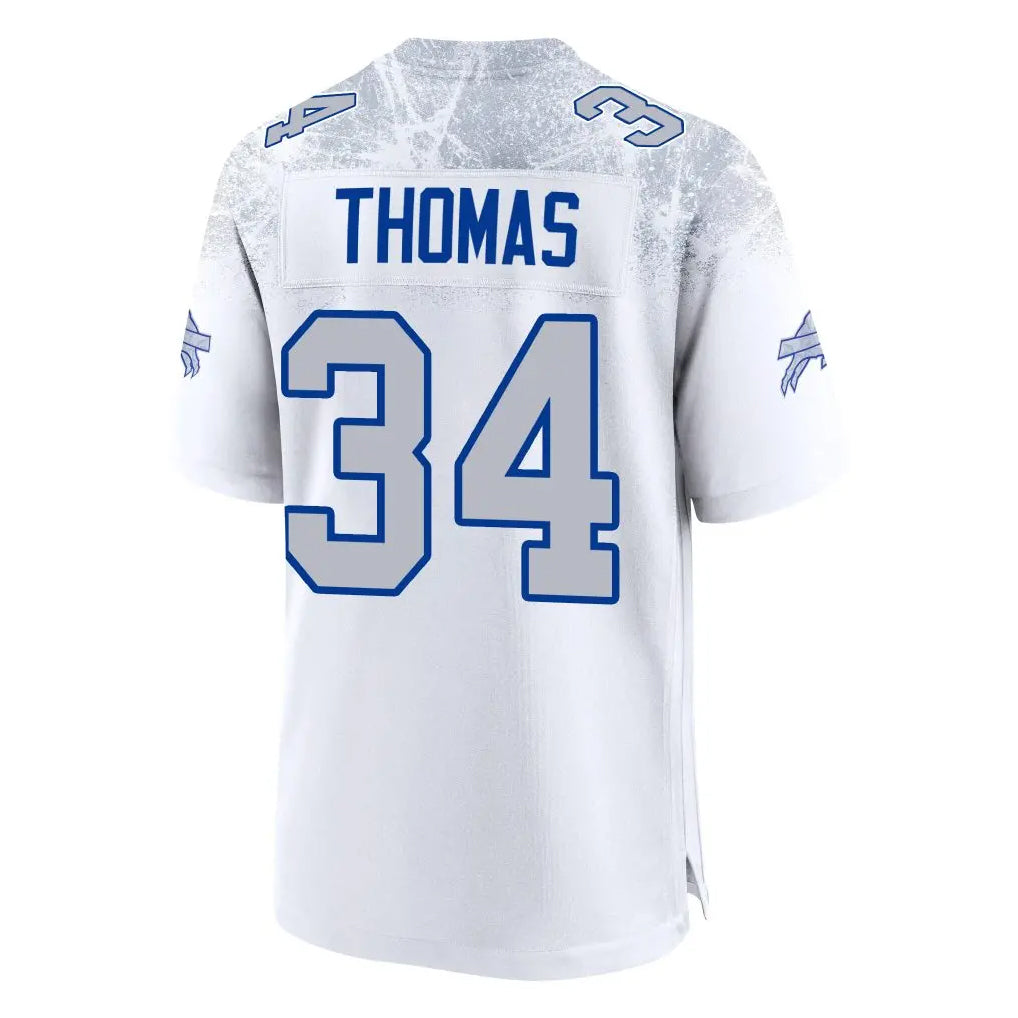 CAdoa B.Bills #34 Thurman Thomas Player White Rivalries Collection Game Stitched Jerseys