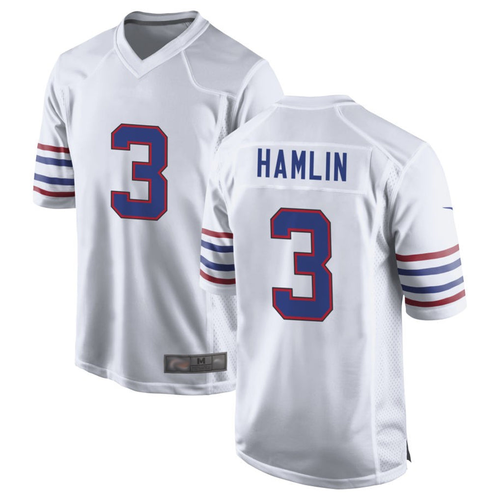 CAdoa B.Bills #3 Damar Hamlin Player White Alternate Game Stitched Jerseys
