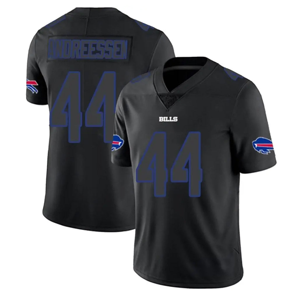 CAdoa B.Bills #44 Joe Andreessen Player Black Impact Limited Home Game Stitched Jerseys